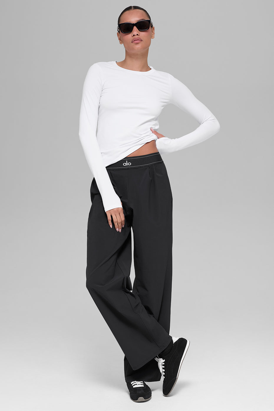 Top a maniche lunghe Alosoft Finesse - White