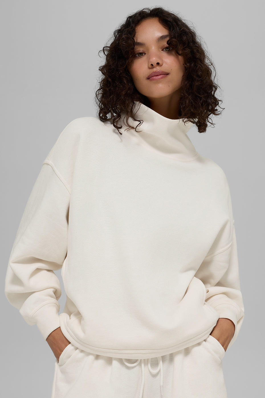 Maglione a collo alto Hazy - Ivory