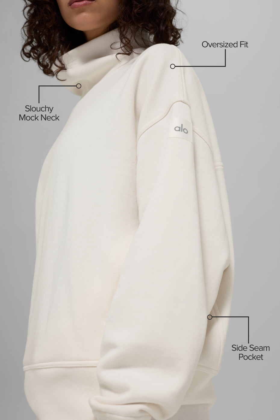 Maglione a collo alto Hazy - Ivory