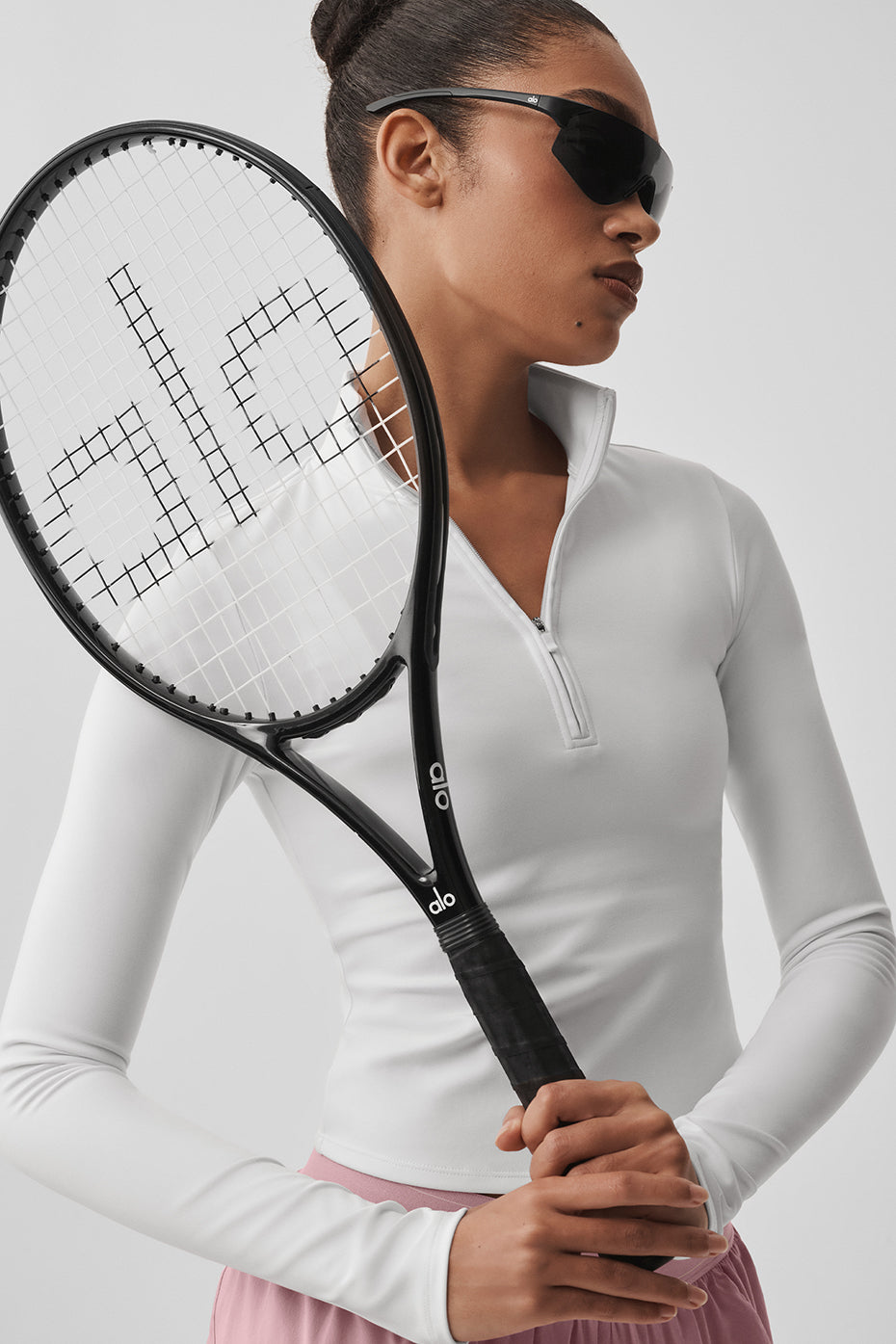 ALO Top a maniche lunghe con zip Softsculpt Precision 1/4