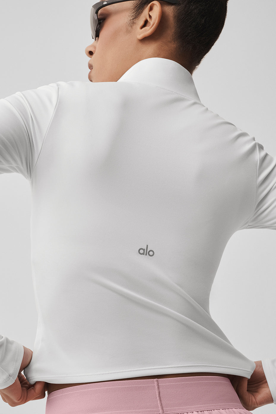 ALO Top a maniche lunghe con zip Softsculpt Precision 1/4