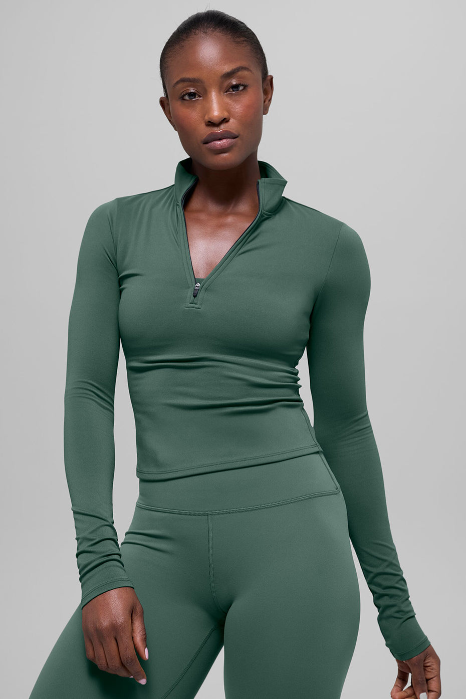 ALO Top a maniche lunghe con zip Softsculpt Precision 1/4