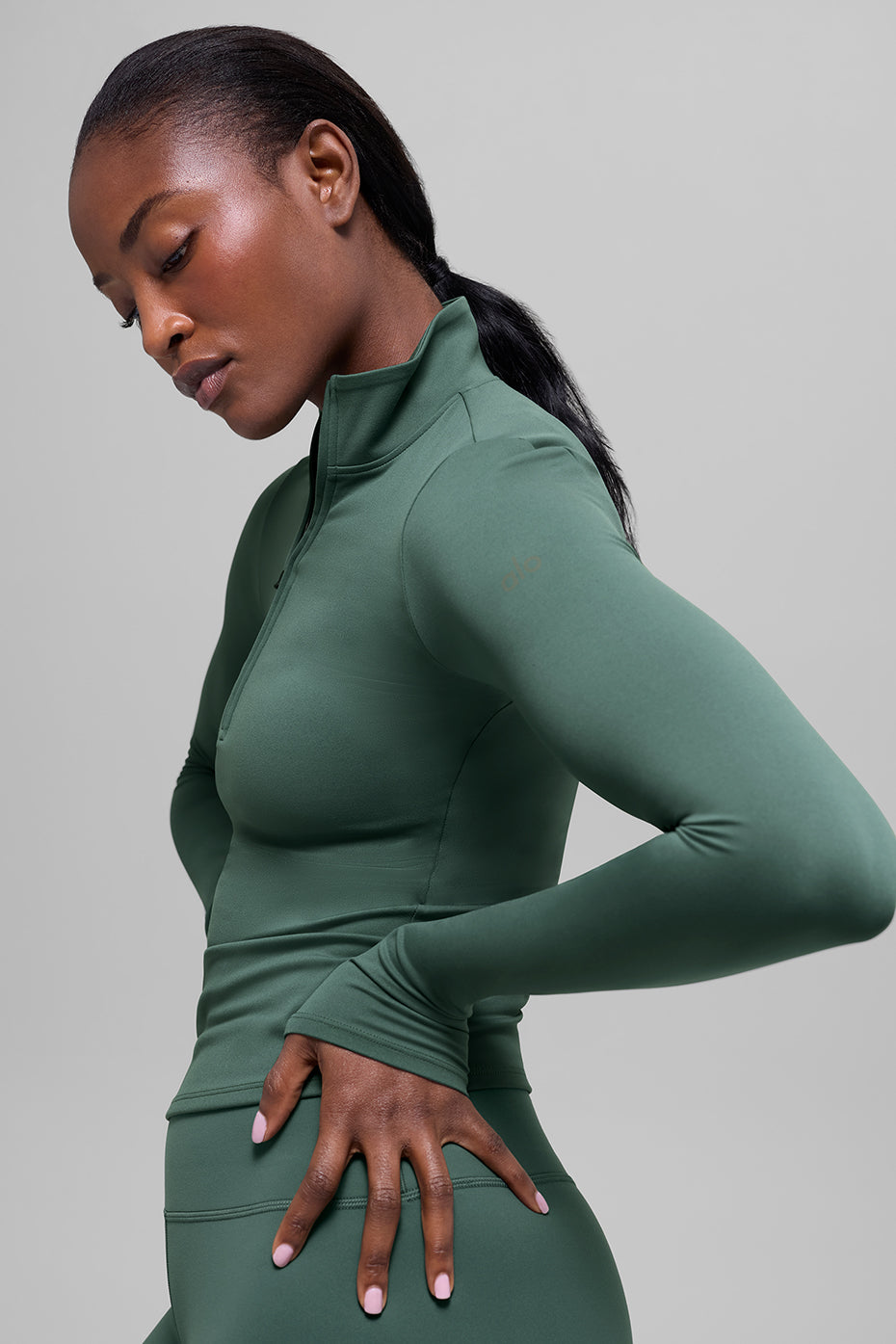 ALO Top a maniche lunghe con zip Softsculpt Precision 1/4
