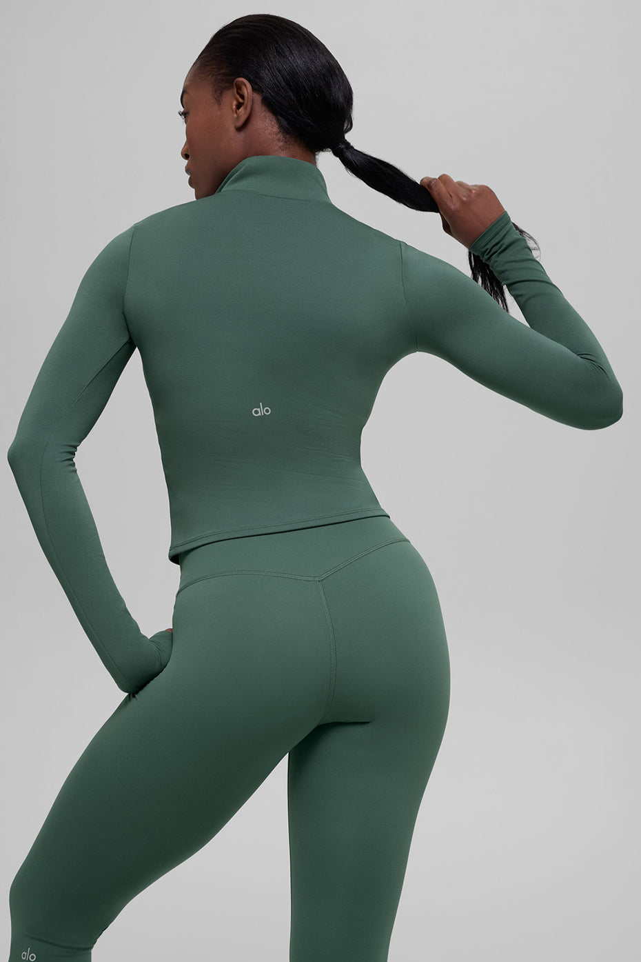 ALO Top a maniche lunghe con zip Softsculpt Precision 1/4