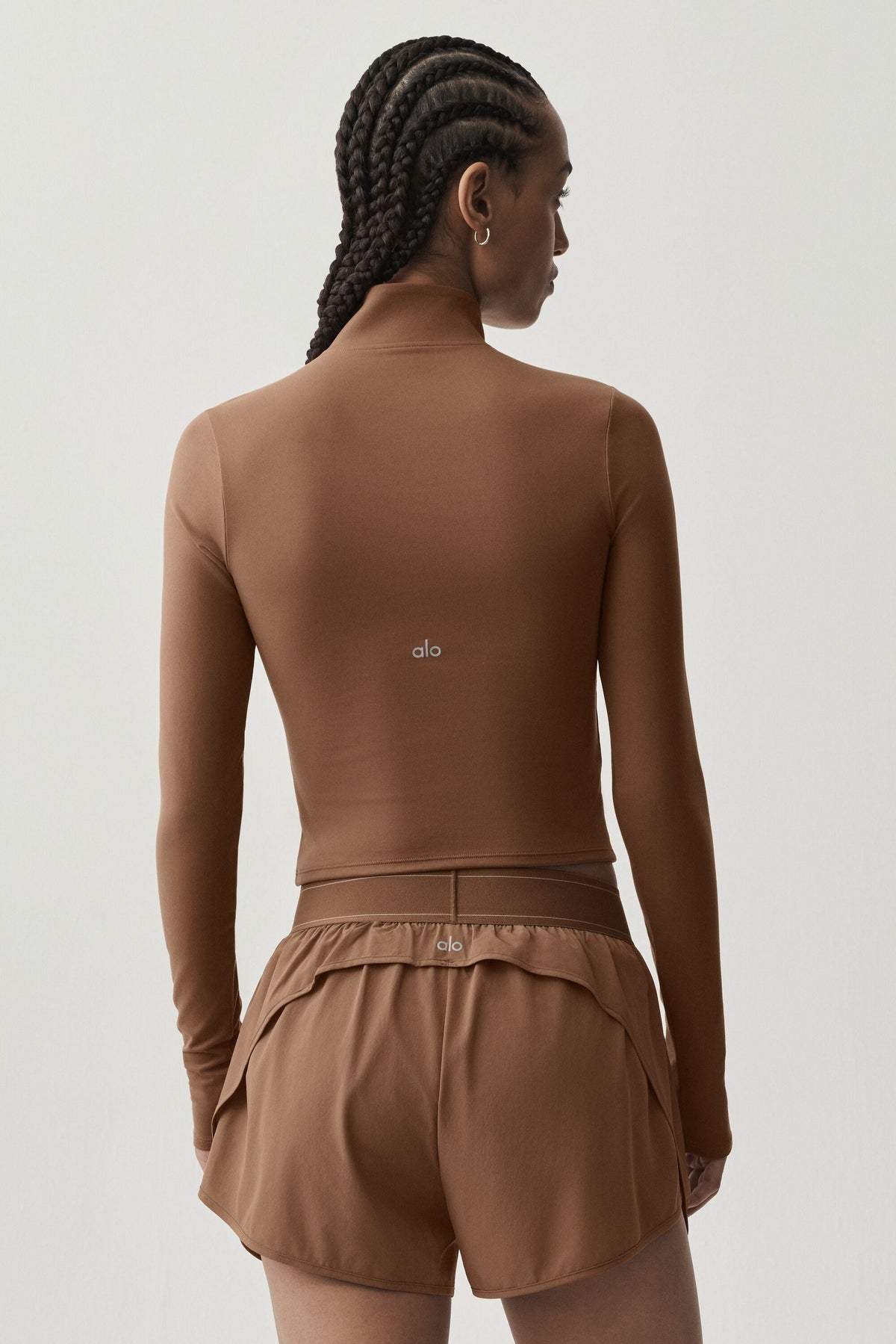 ALO Top a maniche lunghe con zip Softsculpt Precision 1/4