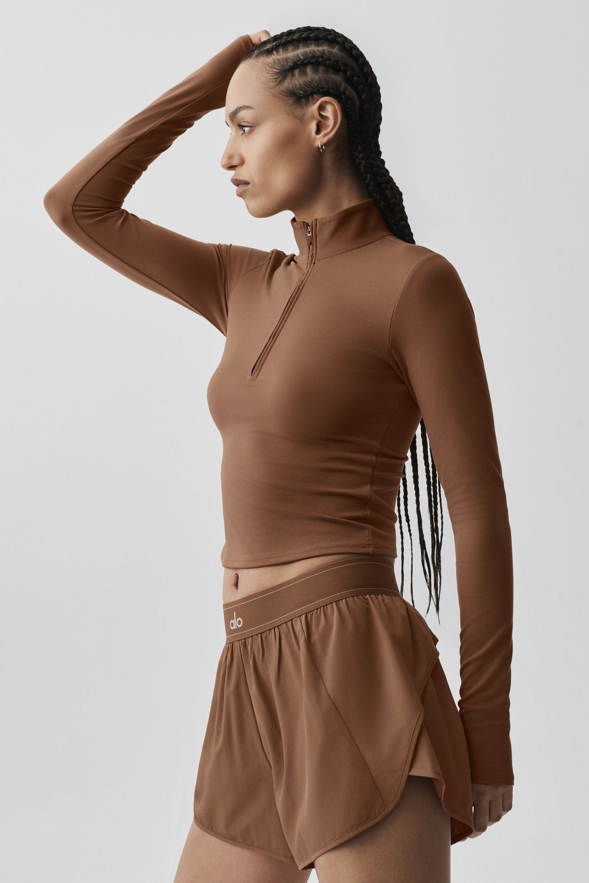 ALO Top a maniche lunghe con zip Softsculpt Precision 1/4