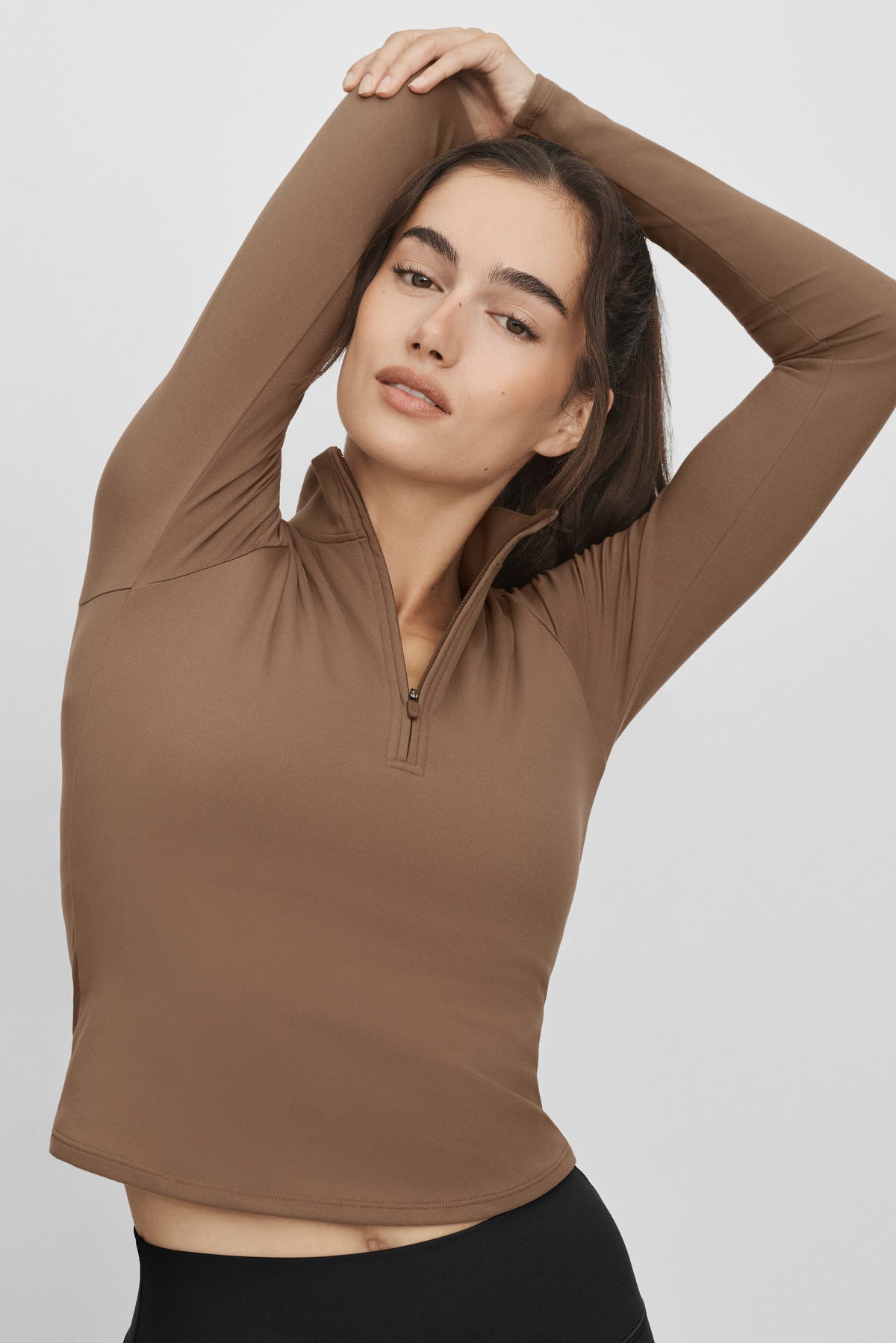ALO Top a maniche lunghe con zip Softsculpt Precision 1/4