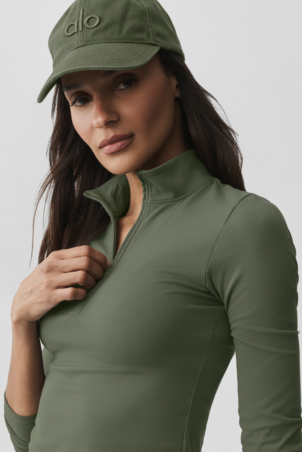 ALO Top a maniche lunghe con zip Softsculpt Precision 1/4