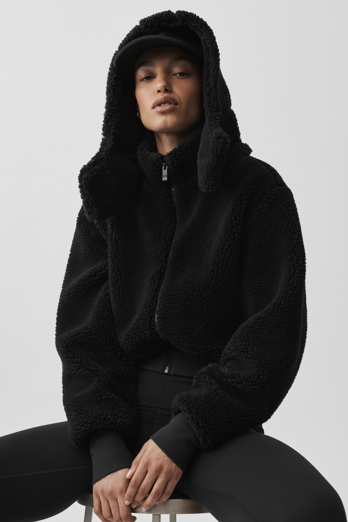 Giacca in sherpa Foxy - Black