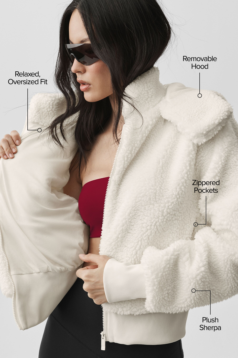 Giacca in sherpa Foxy - Ivory