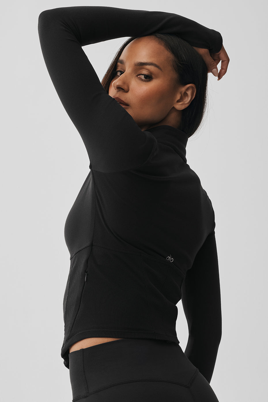 Giacca corsetto con zip Airbrush - Black