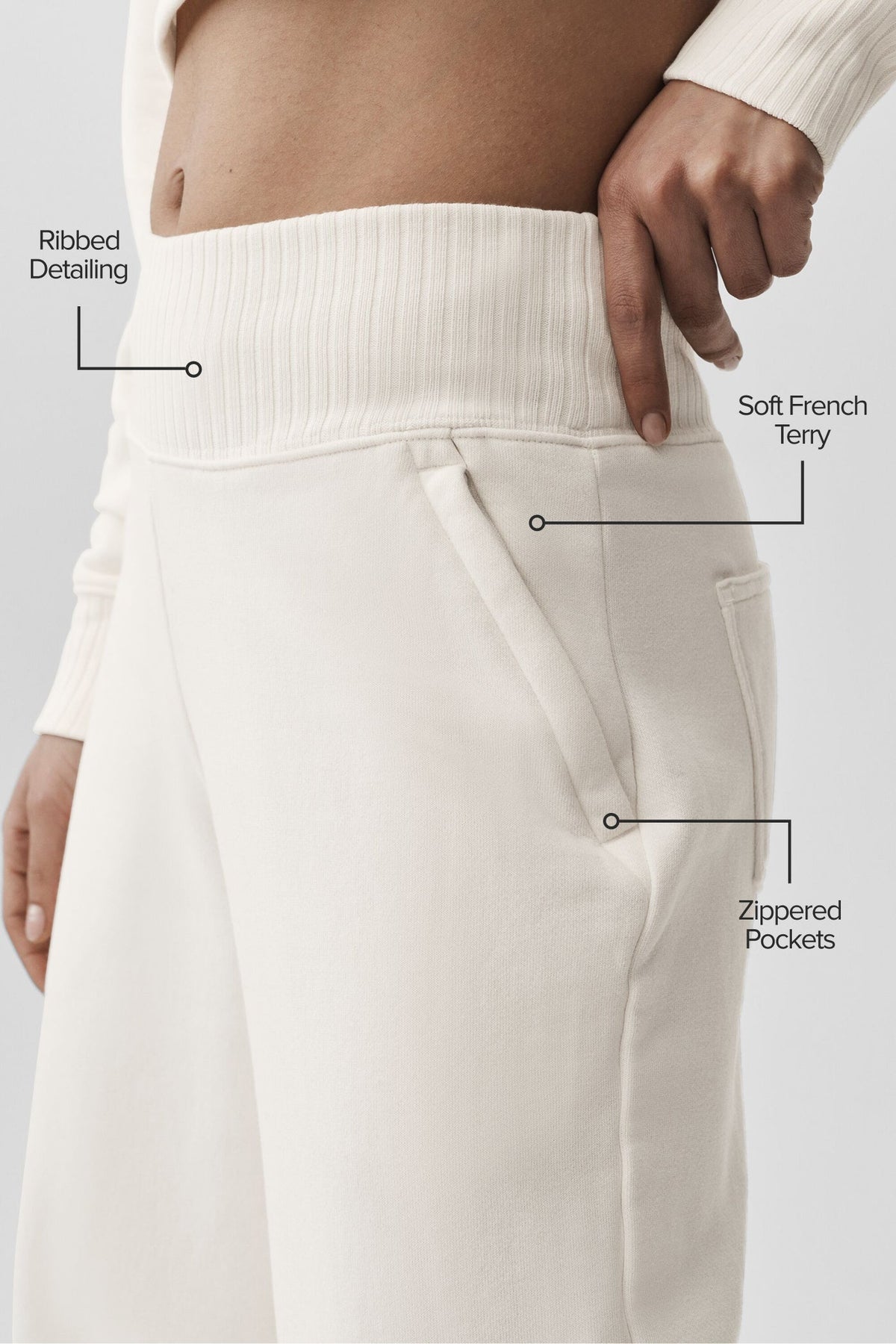 Pantaloni della tuta ampi Serenity - Ivory
