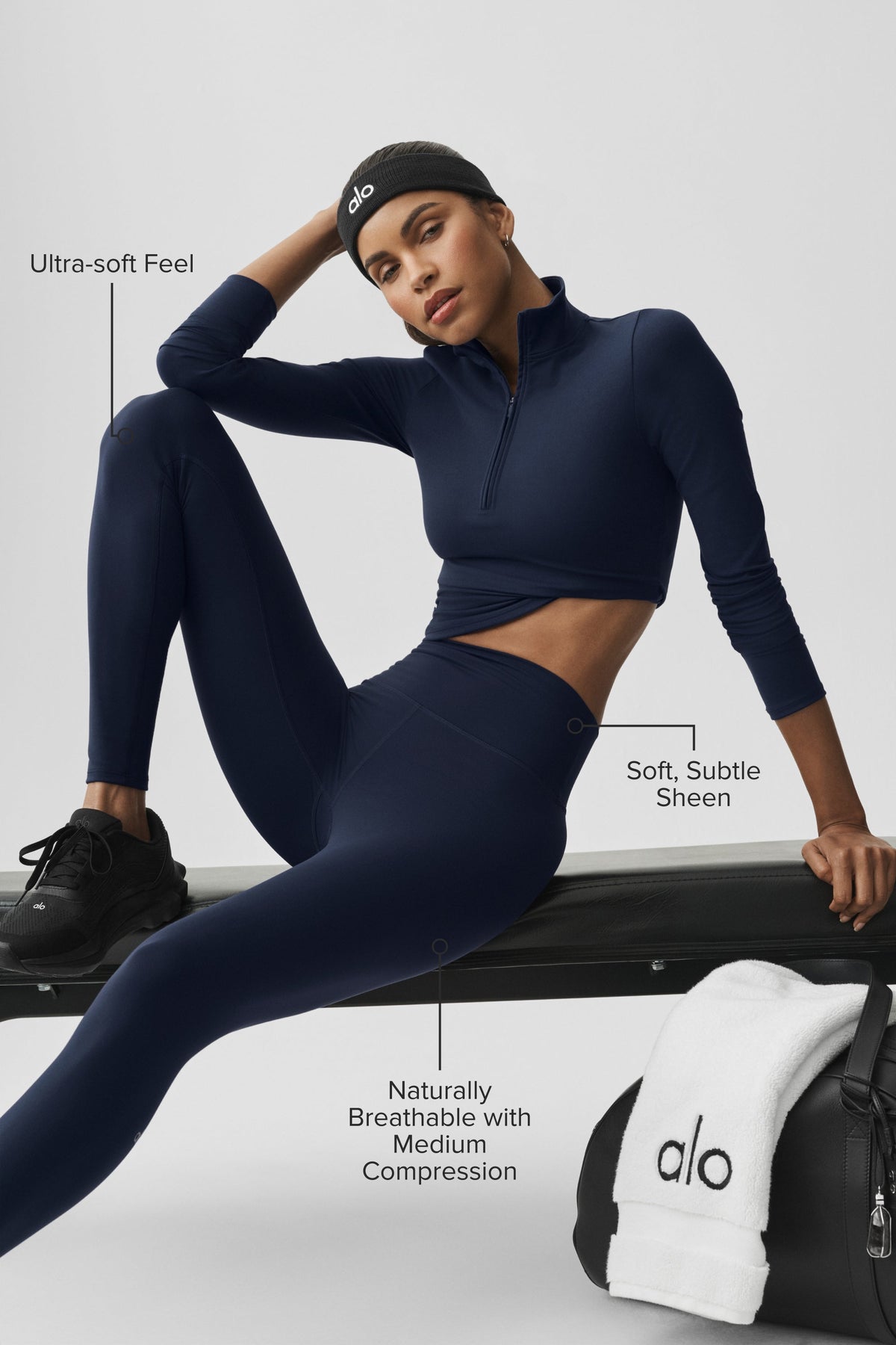 Leggings a vita alta ALO Softsculpt - Navy