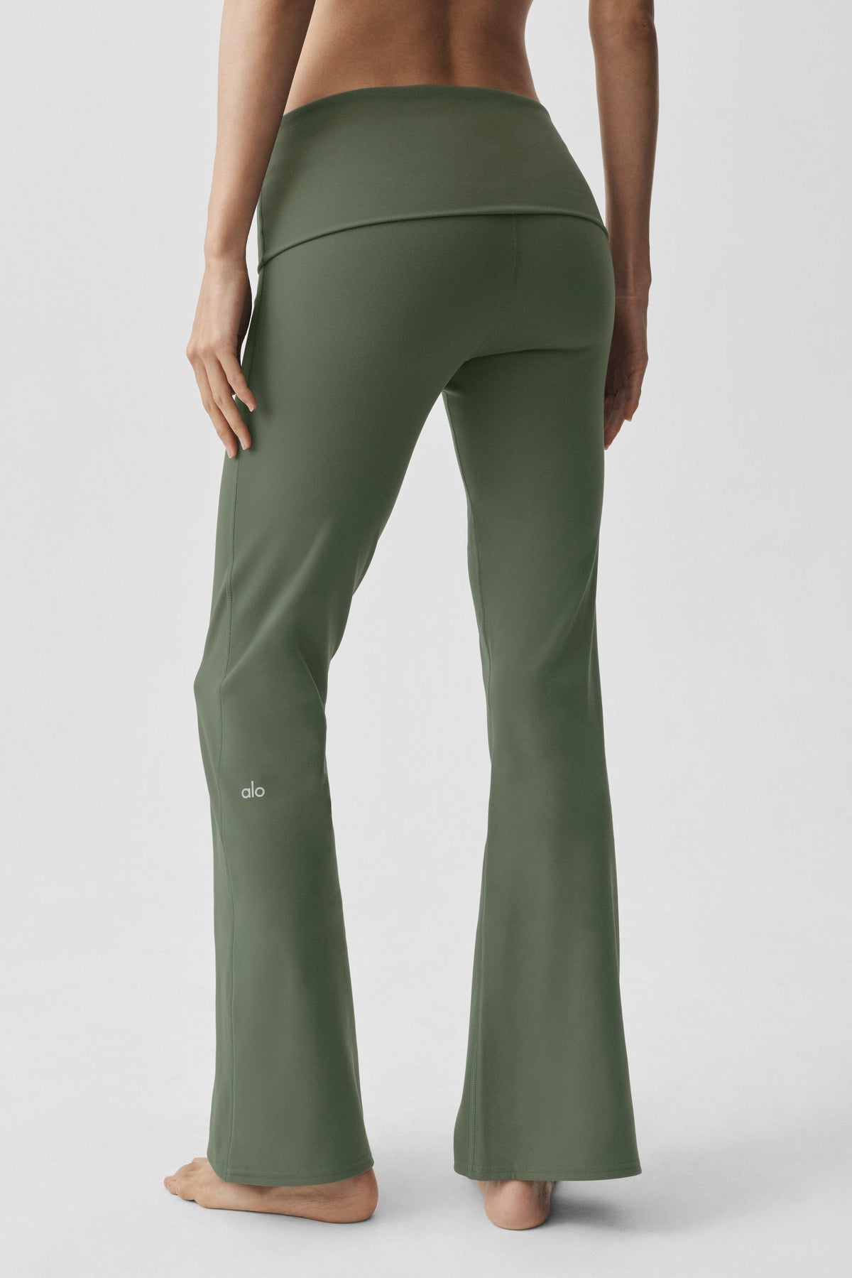 Leggings a zampa ALO Softsculpt Foldover (corto)