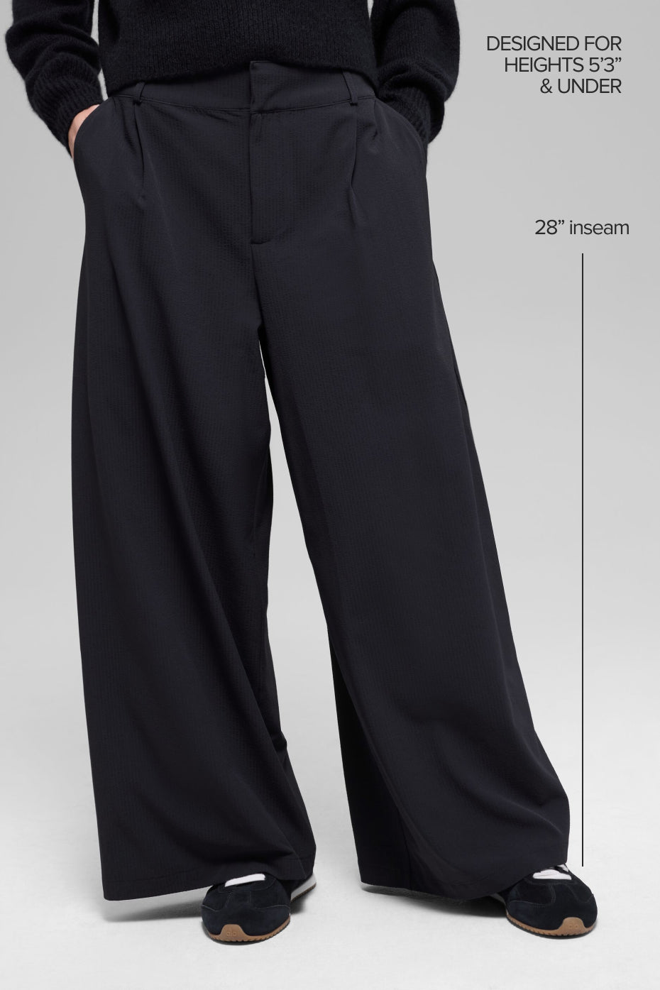 Pantaloni a vita alta Dreamscape (corti) - Black