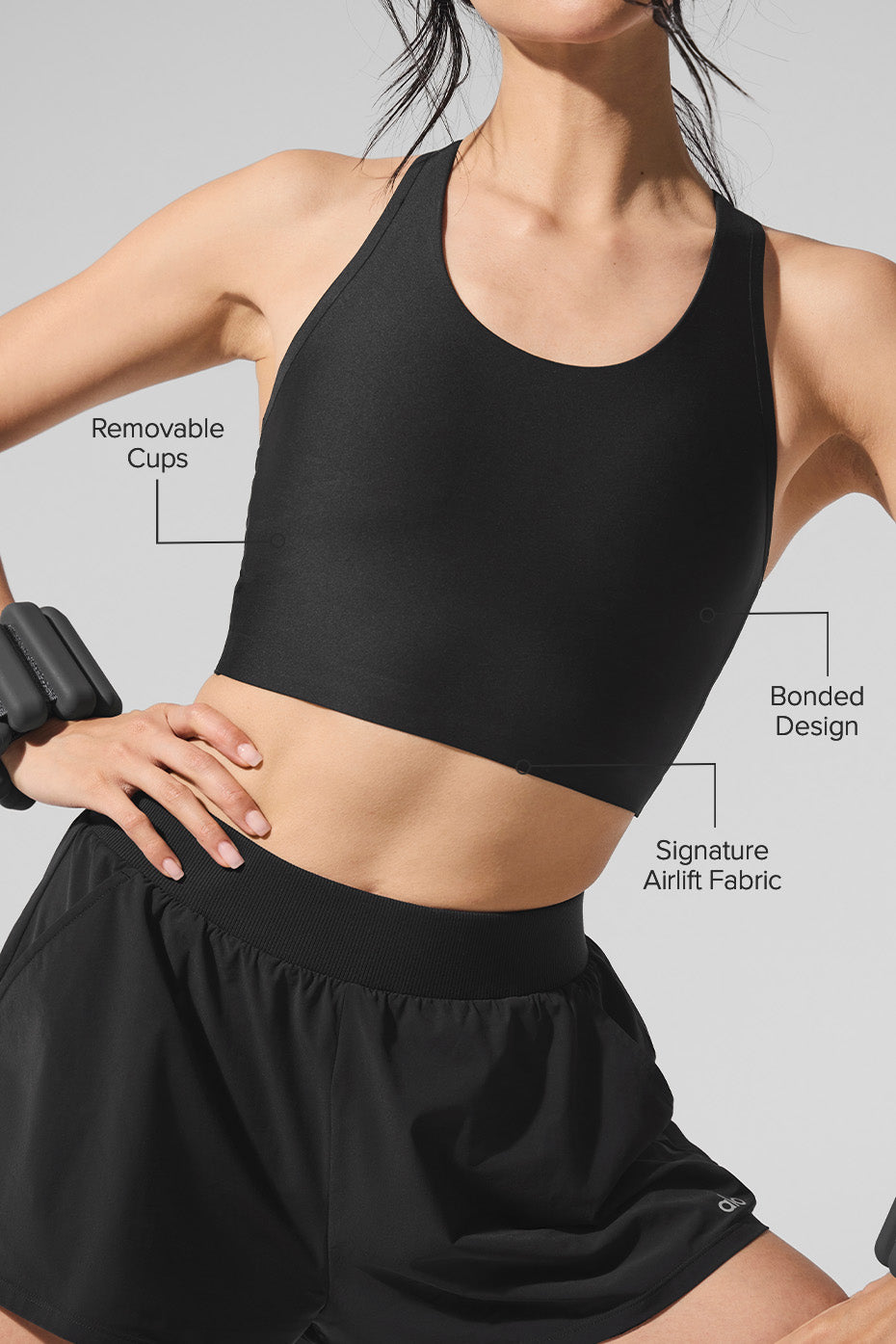 Top sportivo Airlift Super Sleek - Nero