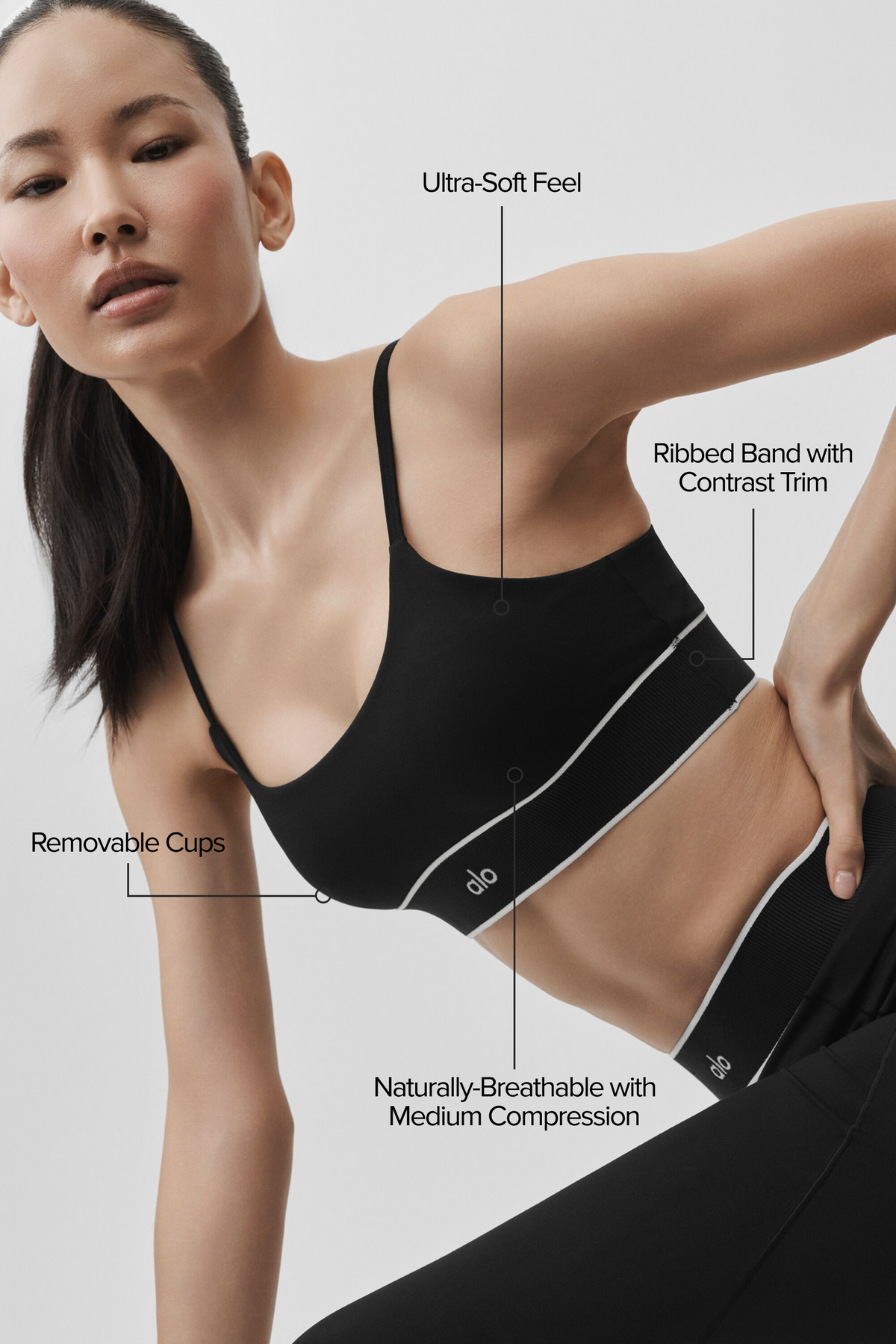 Reggiseno sportivo ALO Softsculpt Amp It Up - Black