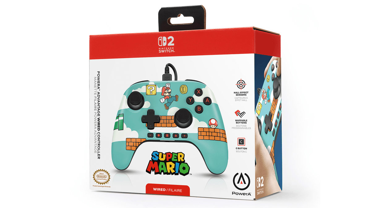 Controller cablato Advantage per Nintendo Switch 2 (Mario Time)