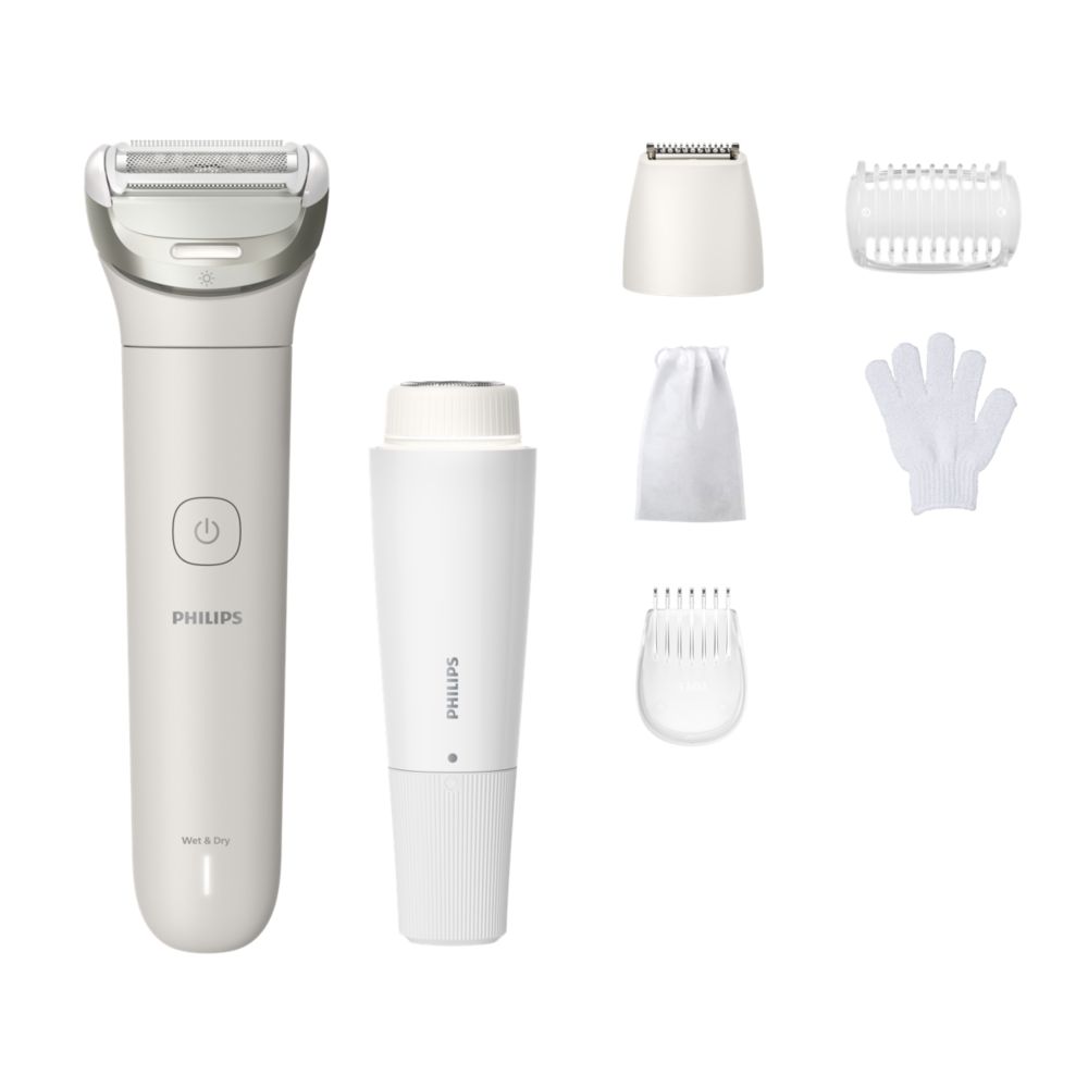 Philips Lady Shaver Series 8000 Rasoio senza fili, per pelle asciutta o bagnata