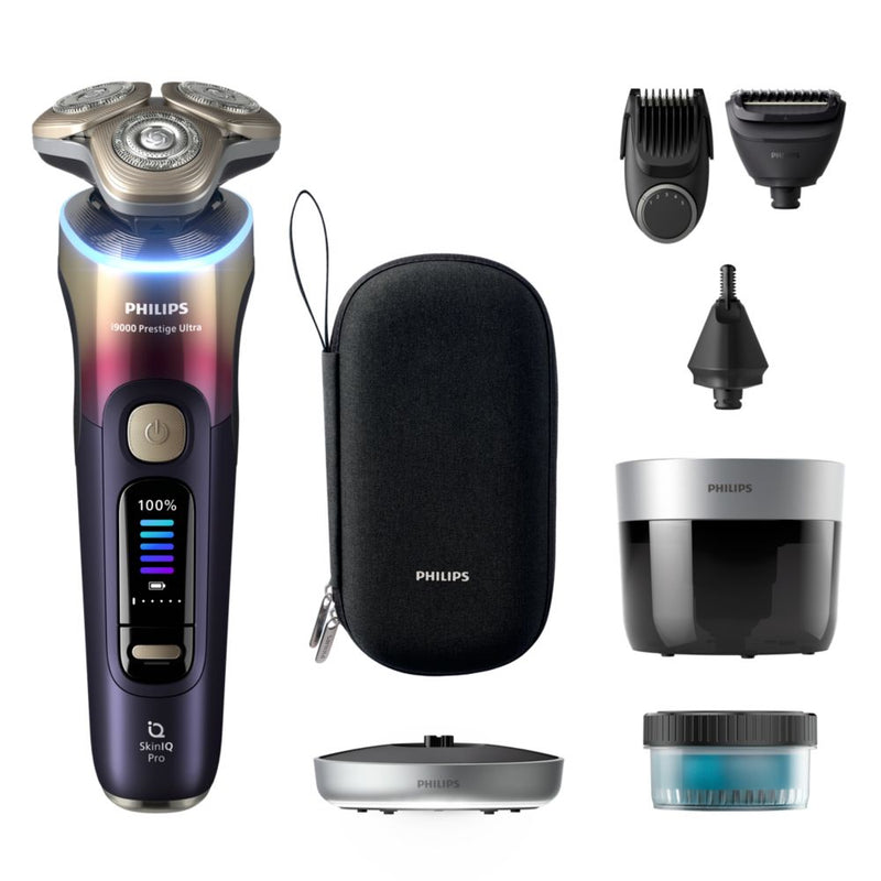 Nuovo Philips i9000 Prestige Ultra Rasoio elettrico 100 % impermeabile con SkinIQ Pro