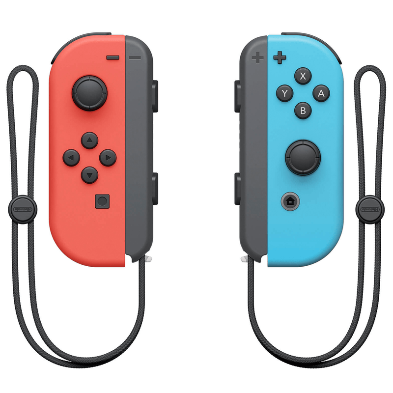 Coppia di controller Joy-Con rosso neon (S) e blu neon (D)