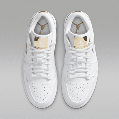 Air Jordan 1 Low SE Donna – Bianco/Bianco/Metallic Gold