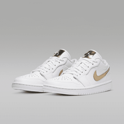 Air Jordan 1 Low SE Donna – Bianco/Bianco/Metallic Gold