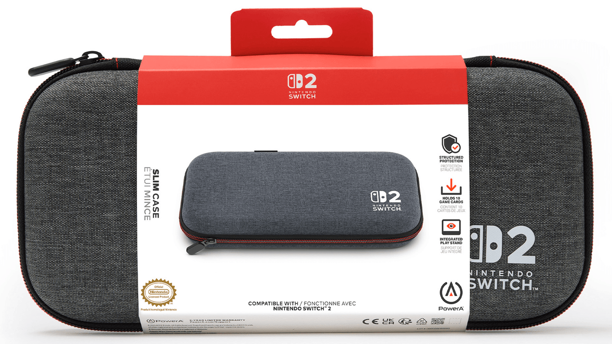 Custodia sottile per Nintendo Switch 2 (grigio mélange scuro)