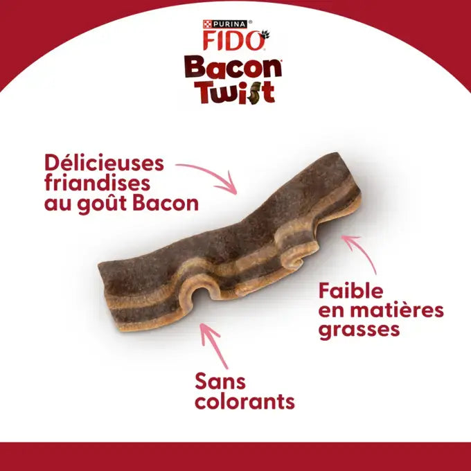 FIDO® Bacon Twist 120g - Snack per cane