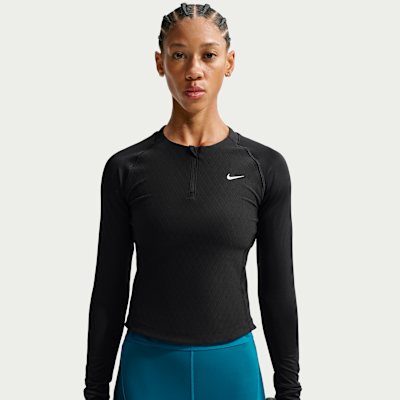 Nike Pro Sculpt – Top a maniche lunghe con zip 1/4 Dri-FIT da Donna