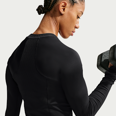 Nike Pro Sculpt – Top a maniche lunghe con zip 1/4 Dri-FIT da Donna