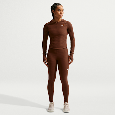 Nike Pro Sculpt – Top a maniche lunghe con zip 1/4 Dri-FIT da Donna
