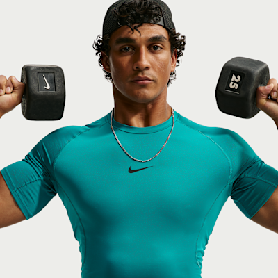 Nike Pro – Top da fitness aderente a maniche corte Dri-FIT da Uomo