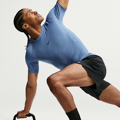 Nike Pro – Top da fitness aderente a maniche corte Dri-FIT da Uomo