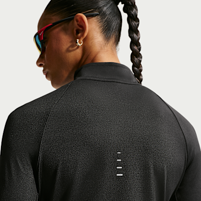 Nike Swift – Top da running con zip 1/4 anti-UV Dri-FIT da Donna
