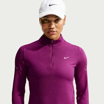 Nike Swift – Top da running con zip 1/4 anti-UV Dri-FIT da Donna