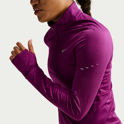 Nike Swift – Top da running con zip 1/4 anti-UV Dri-FIT da Donna