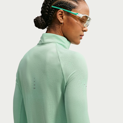 Nike Swift – Top da running con zip 1/4 anti-UV Dri-FIT da Donna
