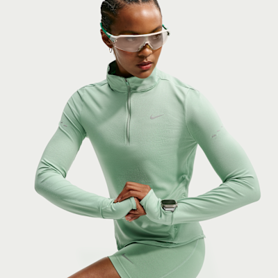 Nike Swift – Top da running con zip 1/4 anti-UV Dri-FIT da Donna