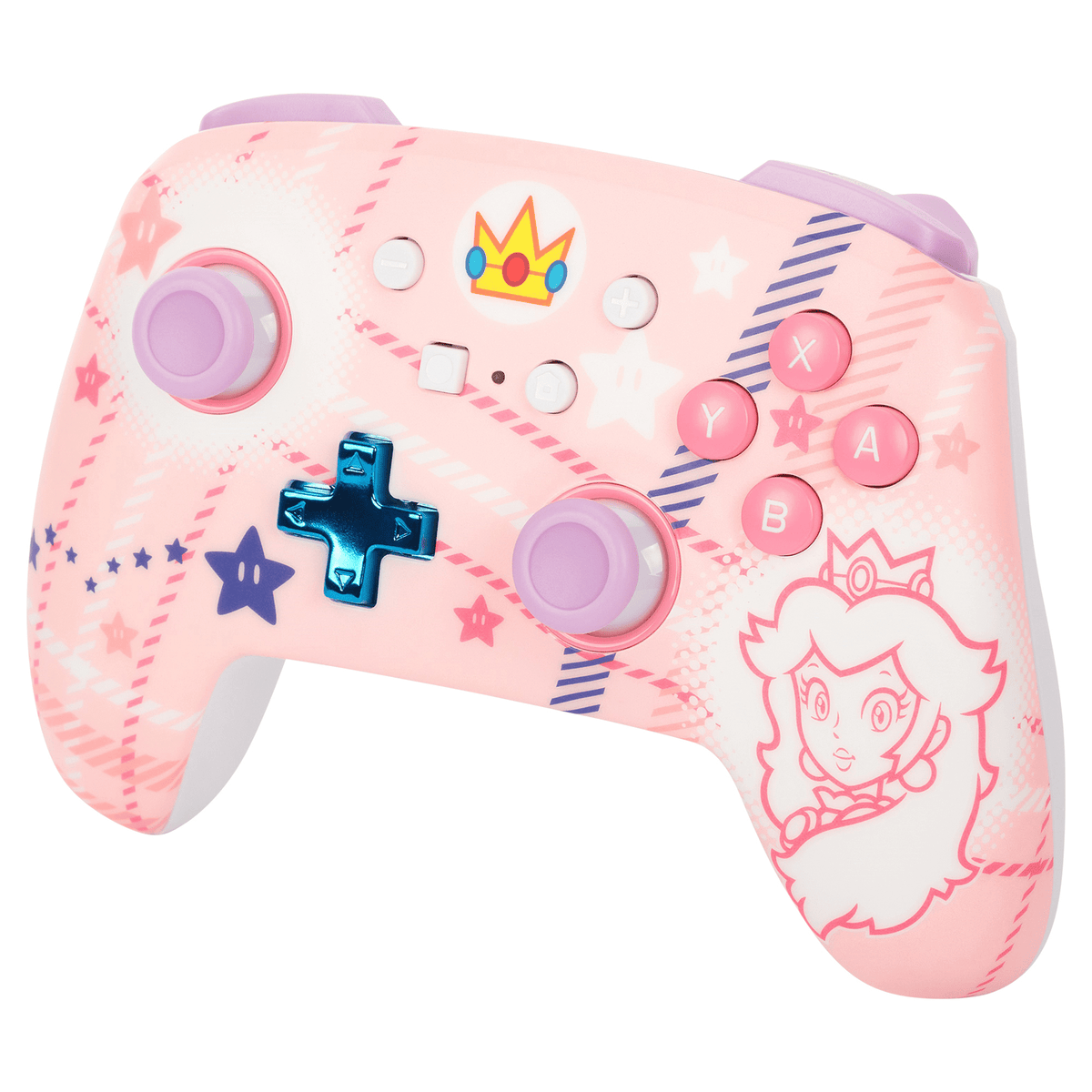 Controller wireless per Nintendo Switch (Plaid Principessa Peach)