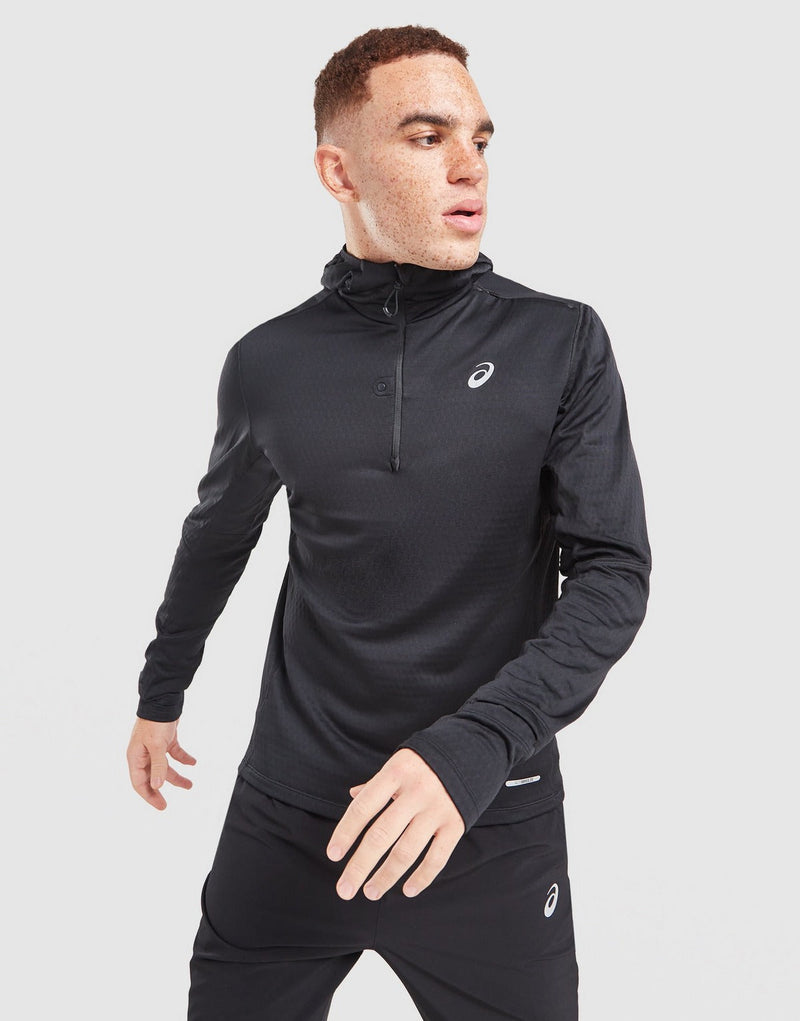 ASICS Felpa con cappuccio e mezza zip Road Winter