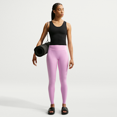 Nike Zenvy – Leggings a vita alta taglio lungo senza cuciture frontali da Donna