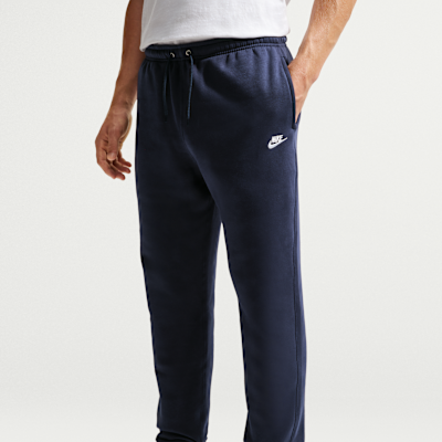 Nike Club – Pantaloni con risvolto in tessuto Fleece garzato da Uomo