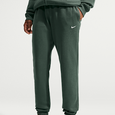 Nike Studio Fleece Medium Weight – Pantaloni a vita media con fondo stretto alla caviglia da Donna