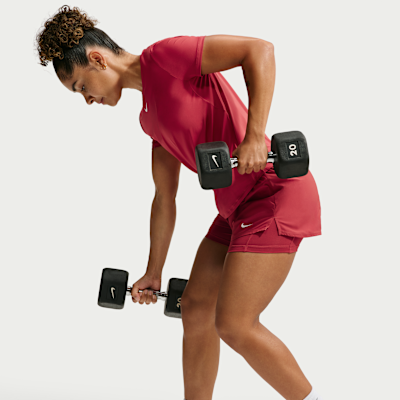 Nike One – Shorts 2 in 1 a vita medio-bassa da 8 cm Dri-FIT da Donna