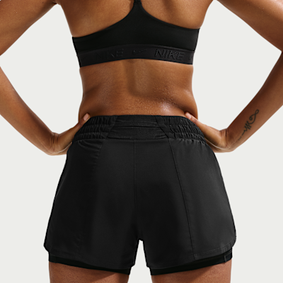 Nike One – Shorts 2 in 1 a vita medio-bassa da 8 cm Dri-FIT da Donna
