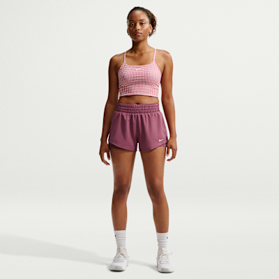 Nike One – Shorts 2 in 1 a vita medio-bassa da 8 cm Dri-FIT da Donna