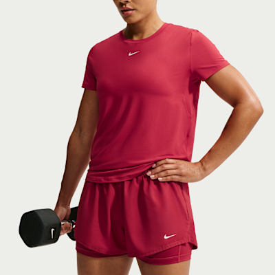 Nike One – Shorts 2 in 1 a vita medio-bassa da 8 cm Dri-FIT da Donna