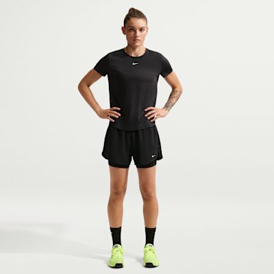 Nike One – Shorts 2 in 1 a vita alta 8 cm Dri-FIT da Donna