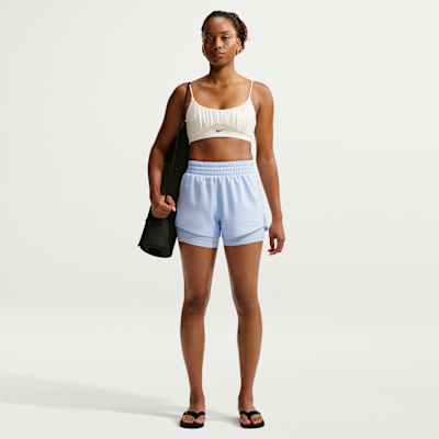 Nike One – Shorts 2 in 1 a vita alta 8 cm Dri-FIT da Donna